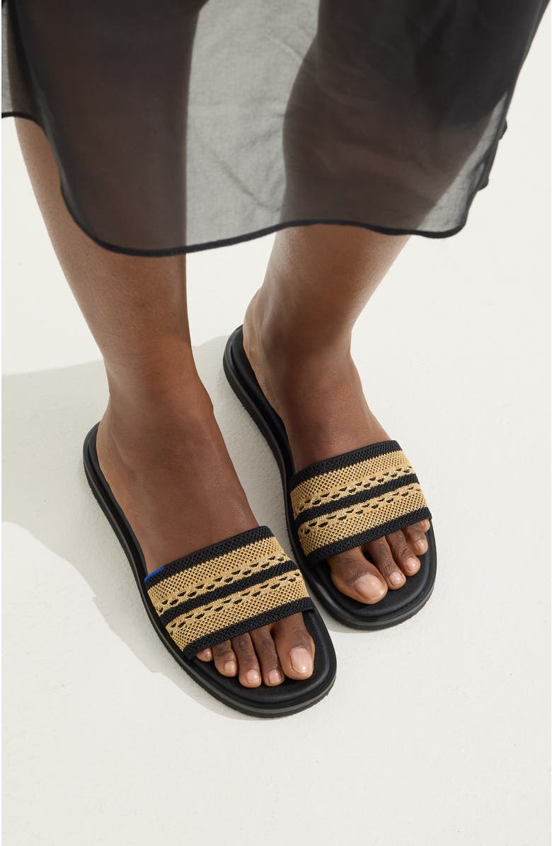 Rothy's The Slide Sandal, Alternate, color, Gilded Crochet