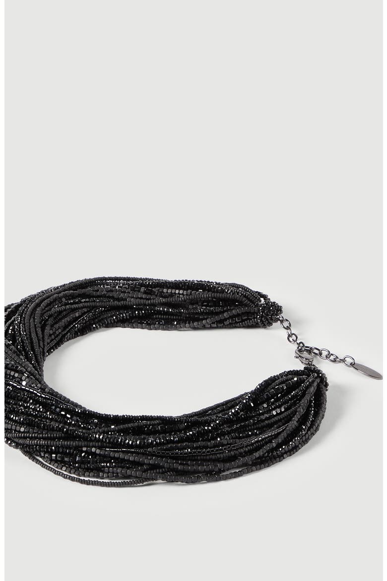 Black hematite and Sterling Silver choker, Alternate, color, Black