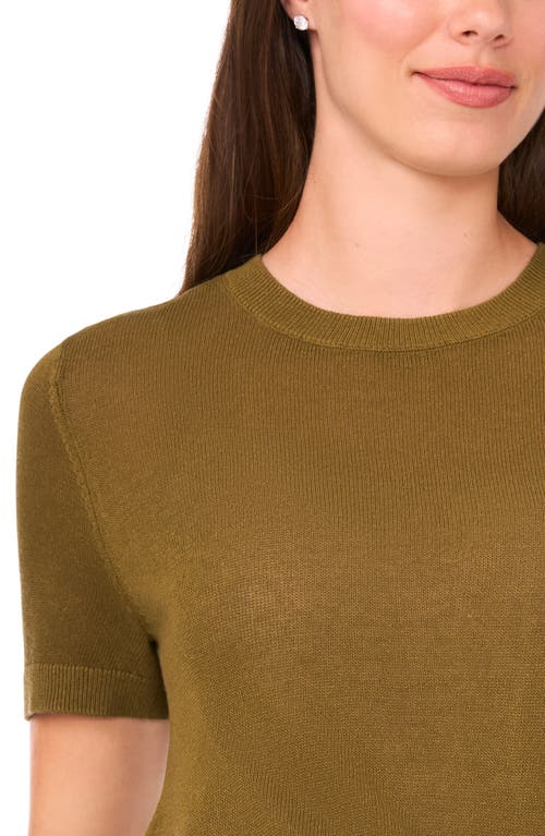 Halogen ® Short Sleeve Sweater In Green