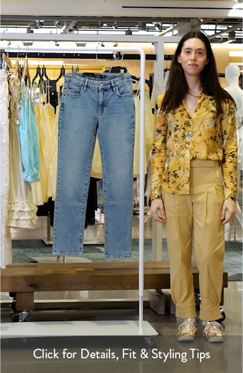 High Waist Straight Leg Ankle Jeans, sales video thumbnail
