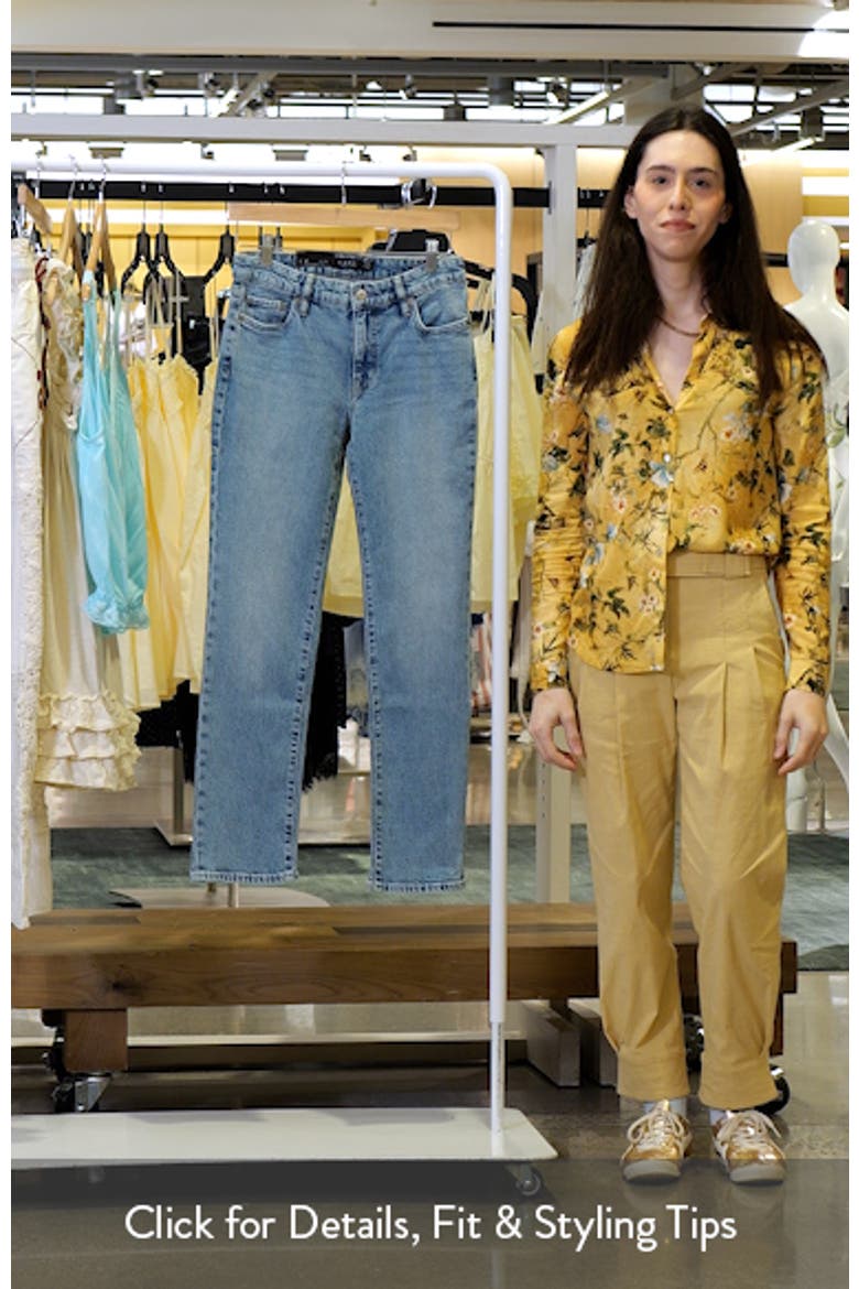 High Waist Straight Leg Ankle Jeans video