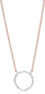 Monica Vinader Riva Circle Diamond Pendant Necklace