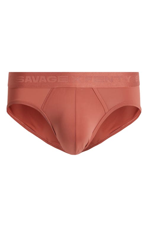 Savage X Fenty Shadow Fit Briefs In Dry Poppy Brown