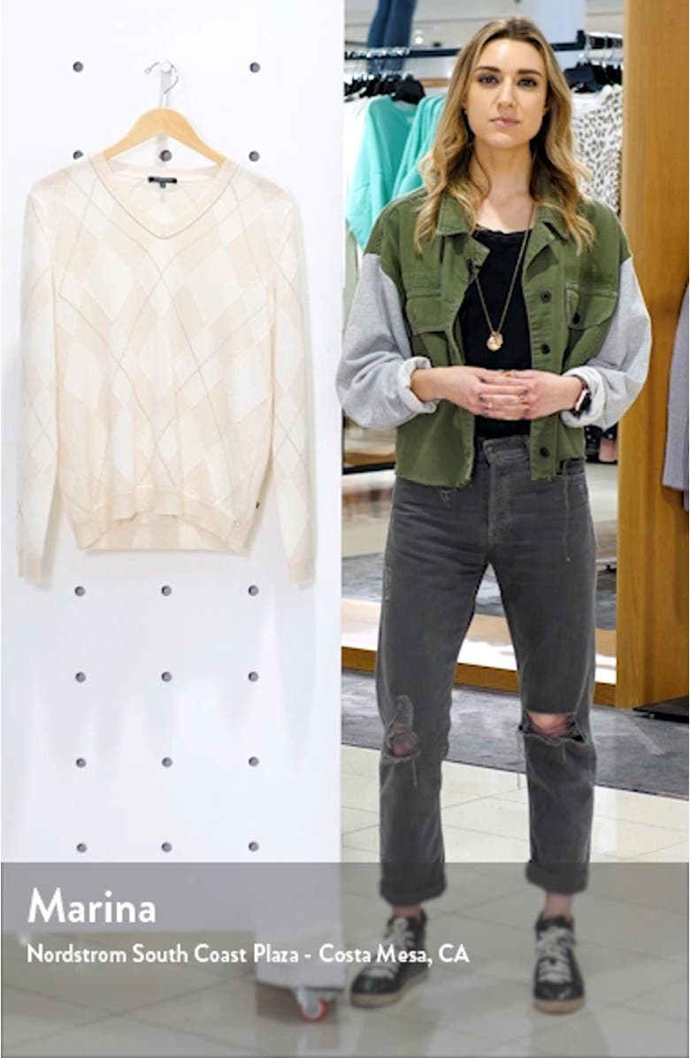 Metallic Argyle Sweater, sales video thumbnail