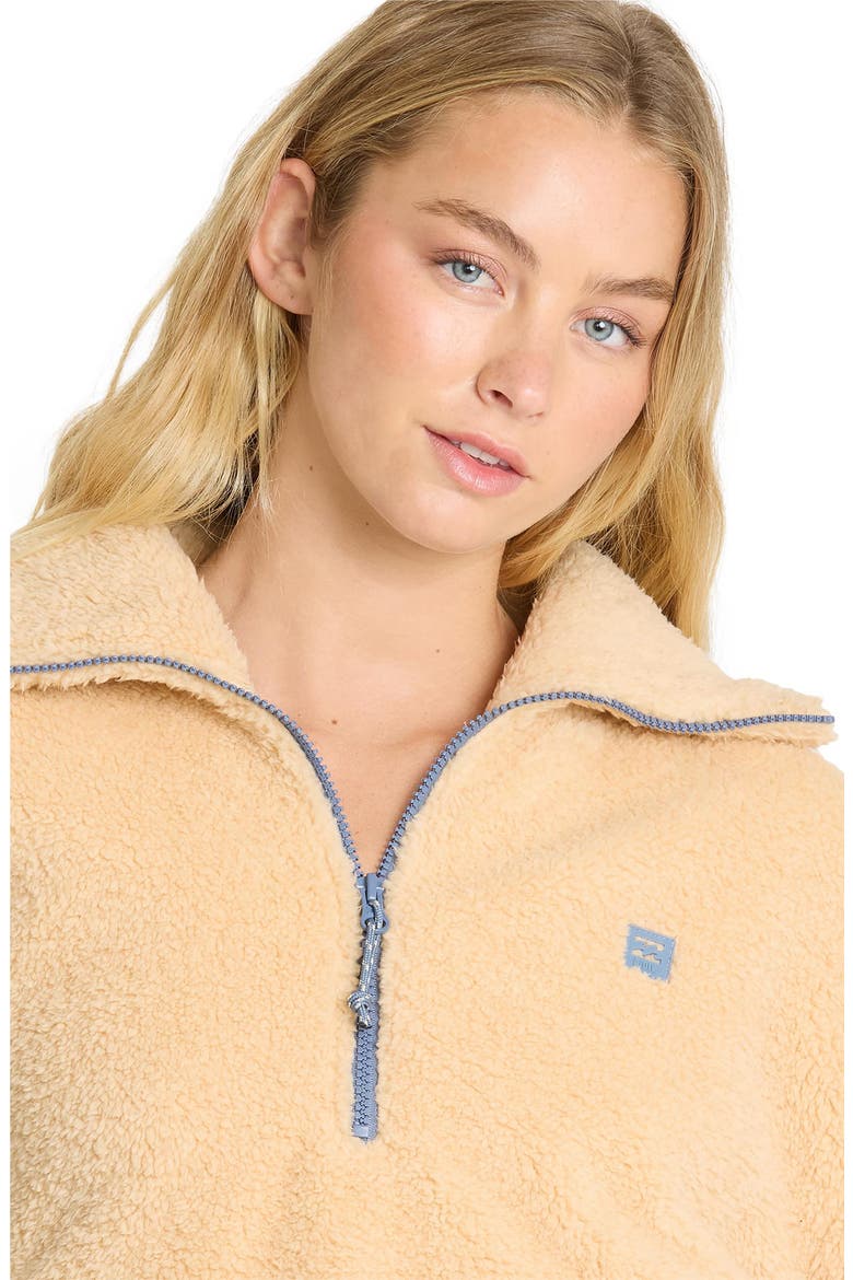 Barra Half Zip Fleece Pullover, Alternate, color, BUTTERCREAM