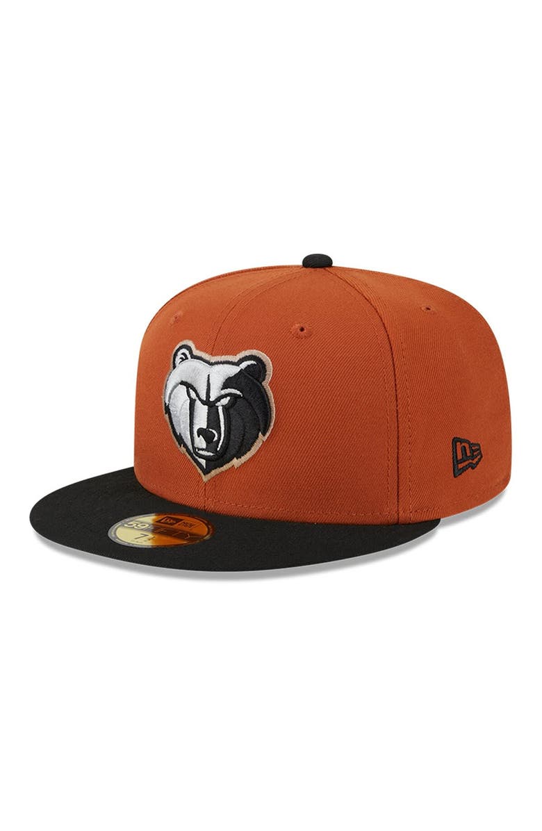 New Era Men's New Era Rust/Black Memphis Grizzlies Two-Tone 59FIFTY Fitted Hat, Alternate, color, Burnt Orange