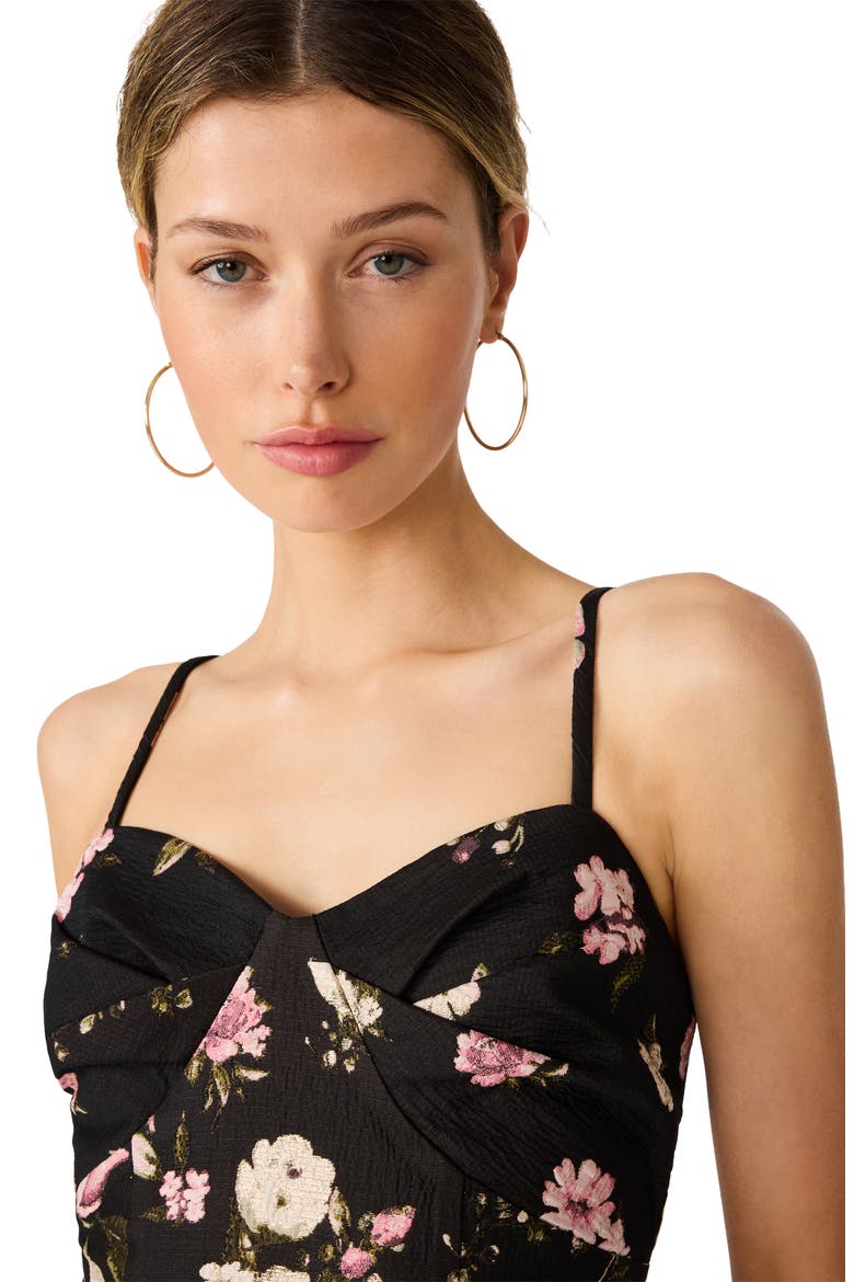 Lorrie Floral Jacquard Minidress, Alternate, color, MESA ROSE