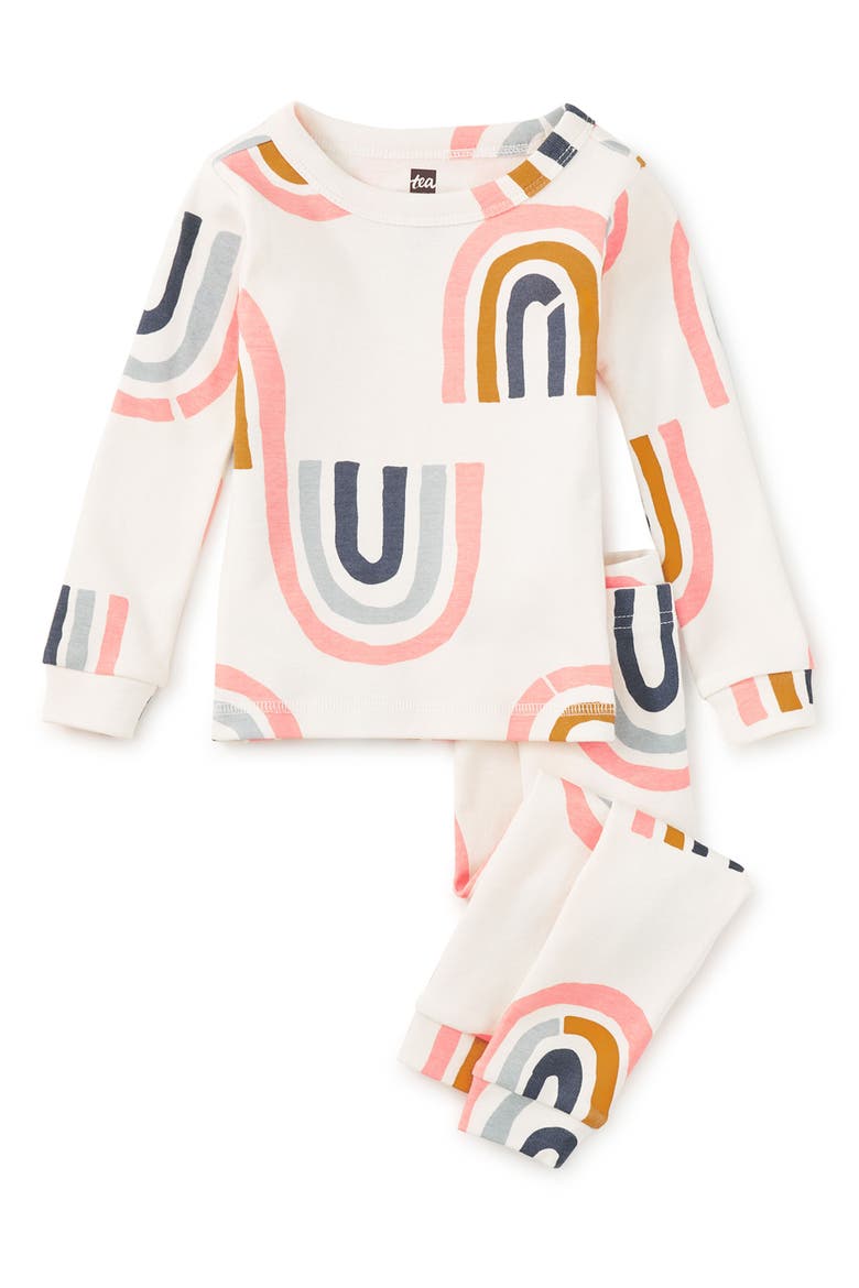 Goodnight Pajama Set, Alternate, color, DOUBLE RAINBOW