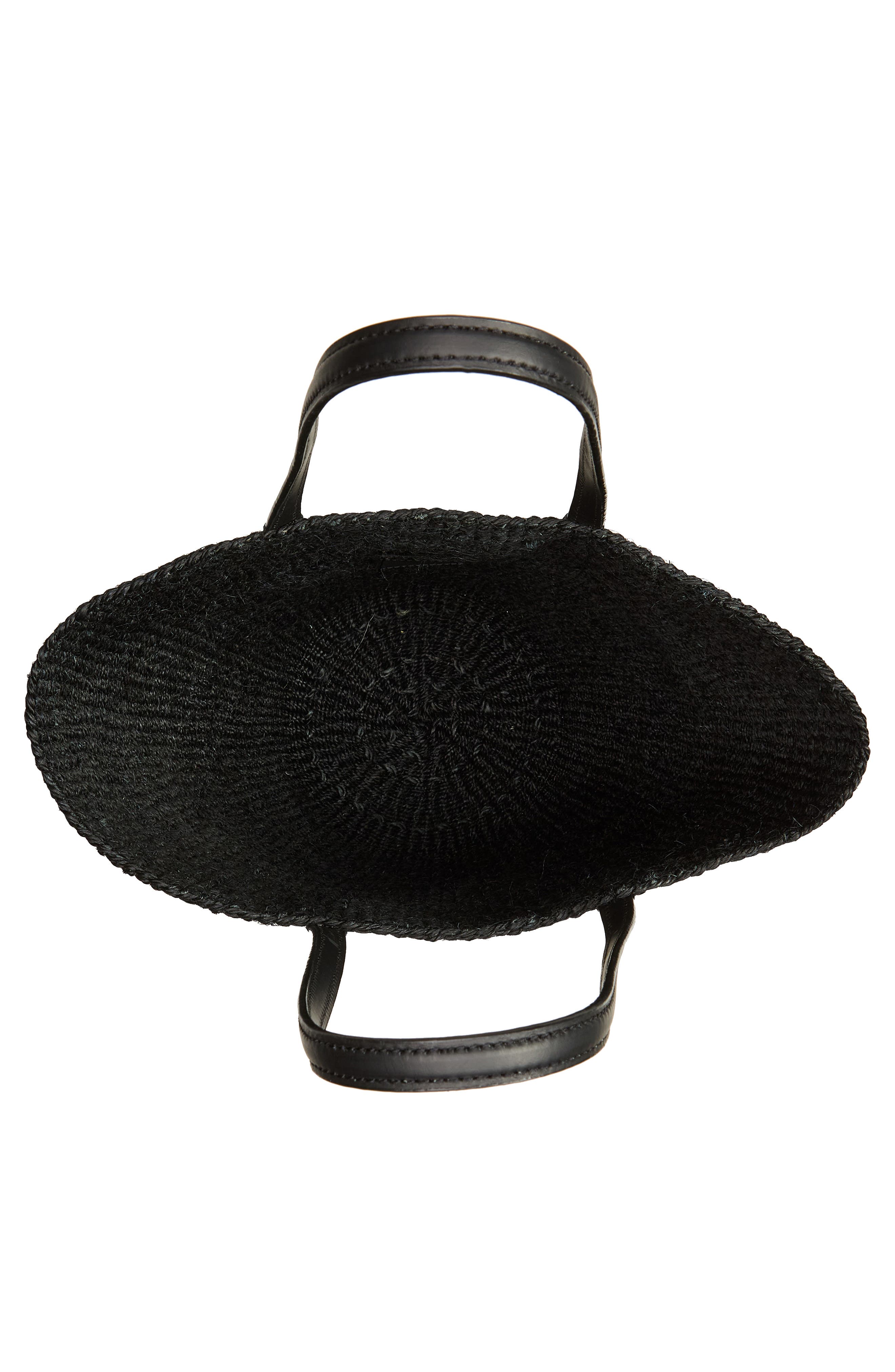 LIFFNER Straw Basket Tote, Alternate, color, Black