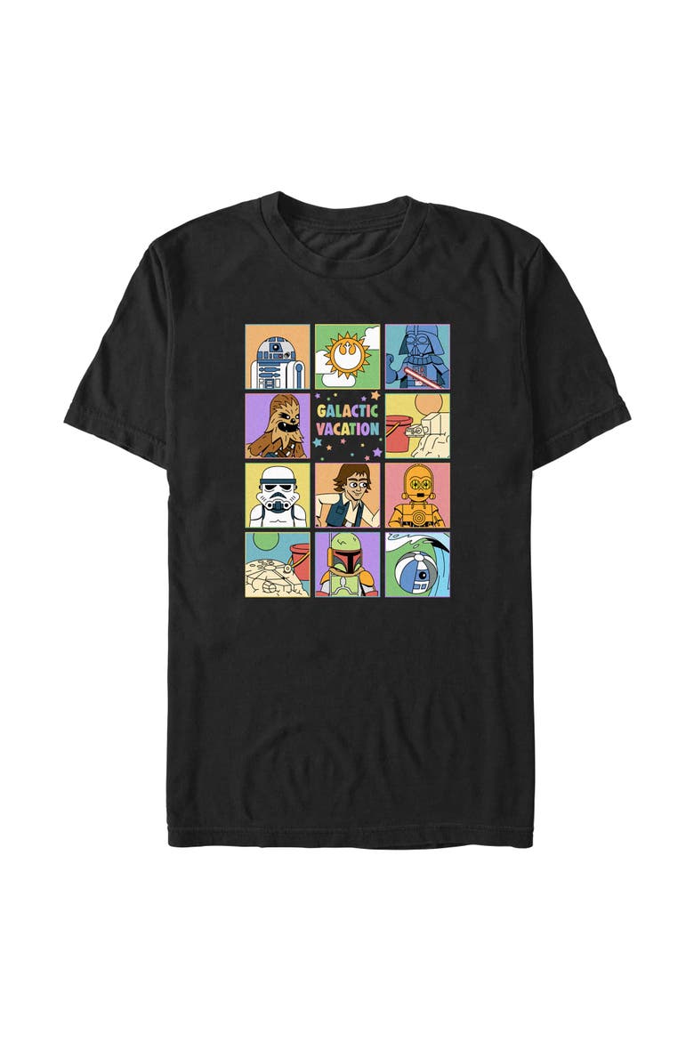 Men's Star Wars Galactic Vacation  Graphic T-Shirt, Main, color, Black