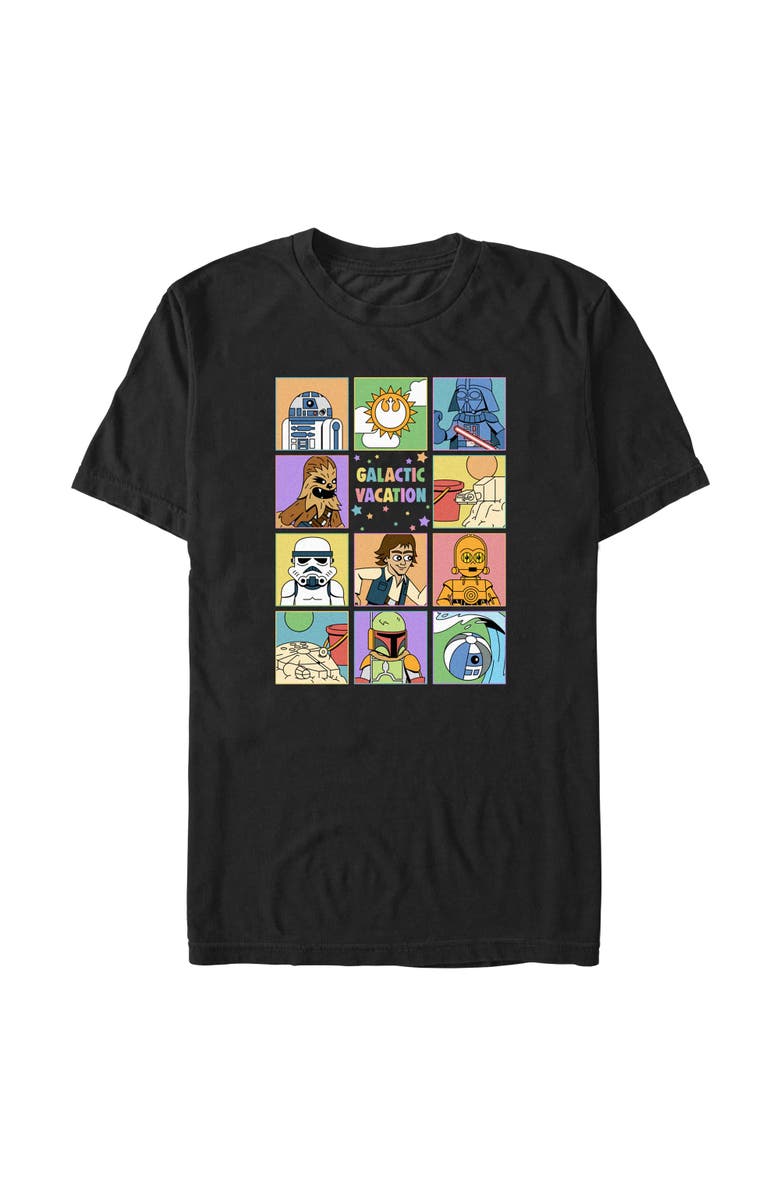 Star Wars Men's Star Wars Galactic Vacation  Graphic T-Shirt, Main, color, Black