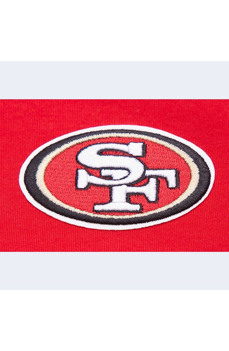 PRO STANDARD Women's Pro Standard  Scarlet San Francisco 49ers Ombre Wordmark Classic Cropped Tank Top, Alternate, color, 