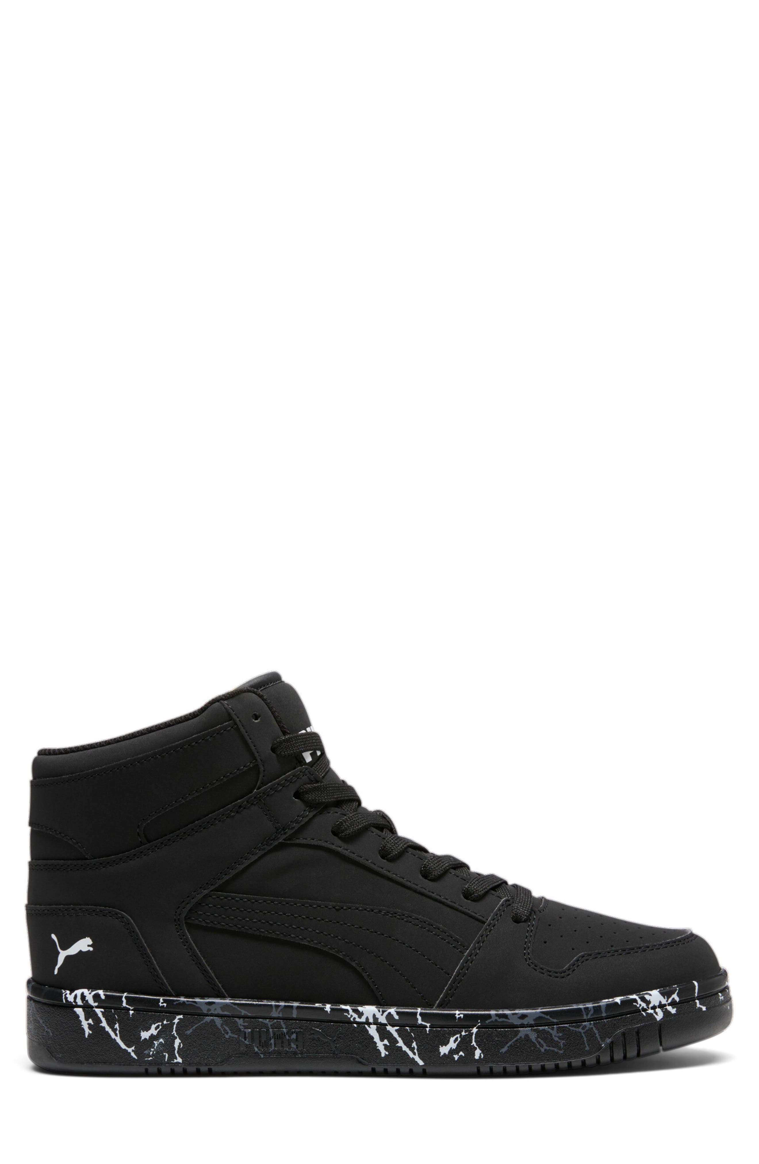 PUMA Rebound LayUp Mountain Park High Top Sneaker, Alternate, color, Puma Black-Puma Black- White