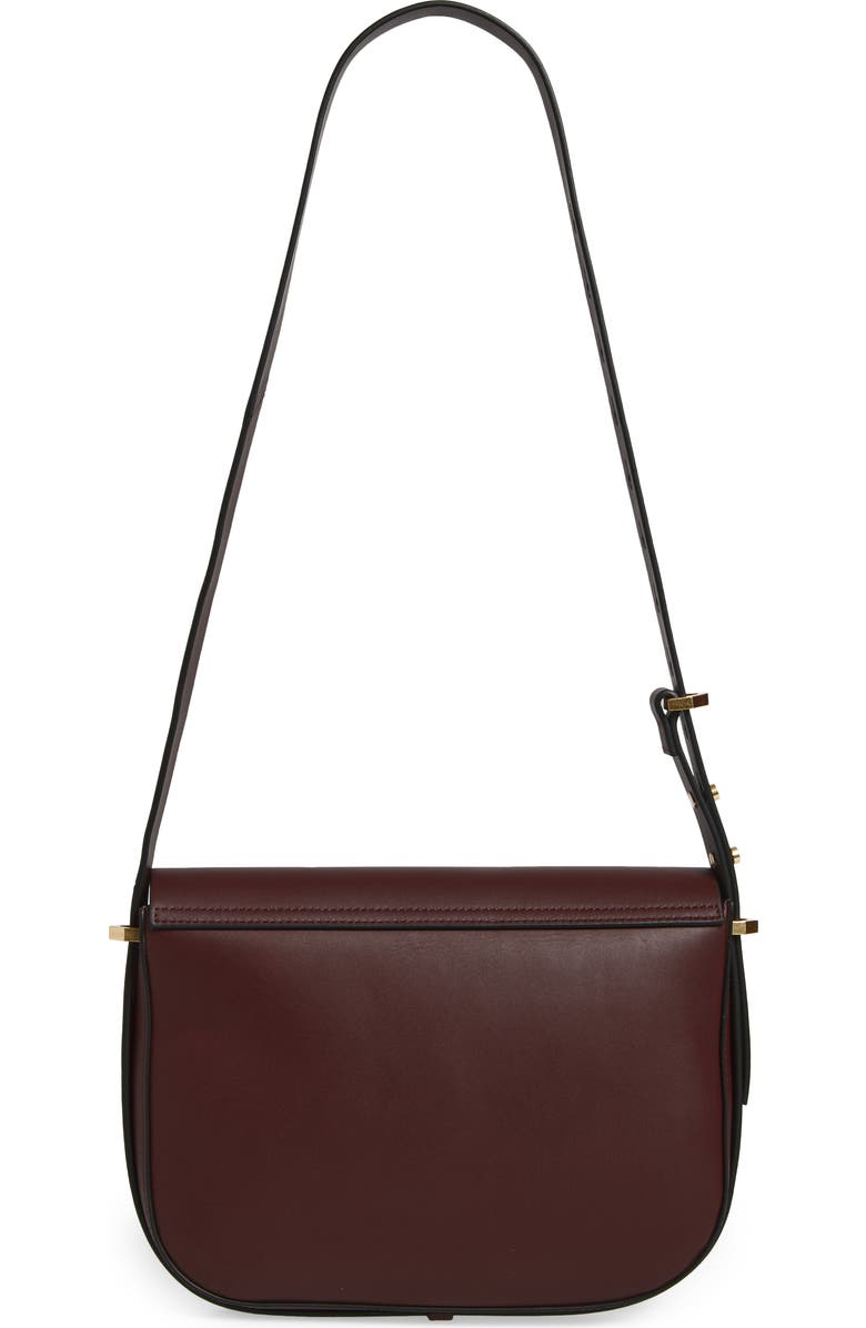 AllSaints Etta Leather Shoulder Bag, Alternate, color, Dark Red