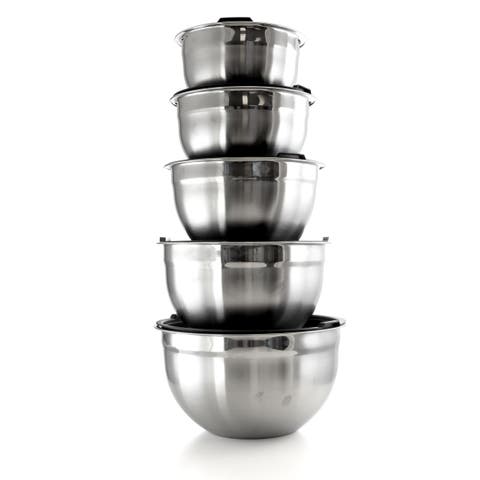 5 Piece Multipurpose Stackable Mixing Bowl Set with Lids