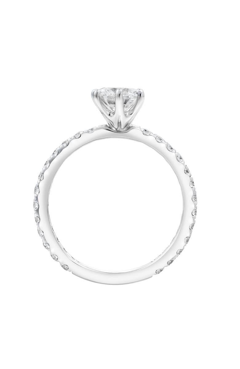 LuvMyJewelry Freya 14K White Gold Round Cut Lab Grown Diamond Solitaire Engagement Ring - 1.25 ctw, Alternate, color, 14K White Gold