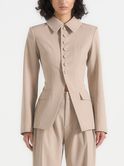 Harper Tailored Cinch Blazer With Detachable Collar