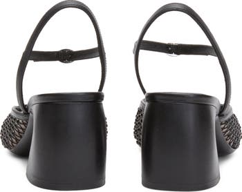 Ankle Strap Crescent Heel Pump