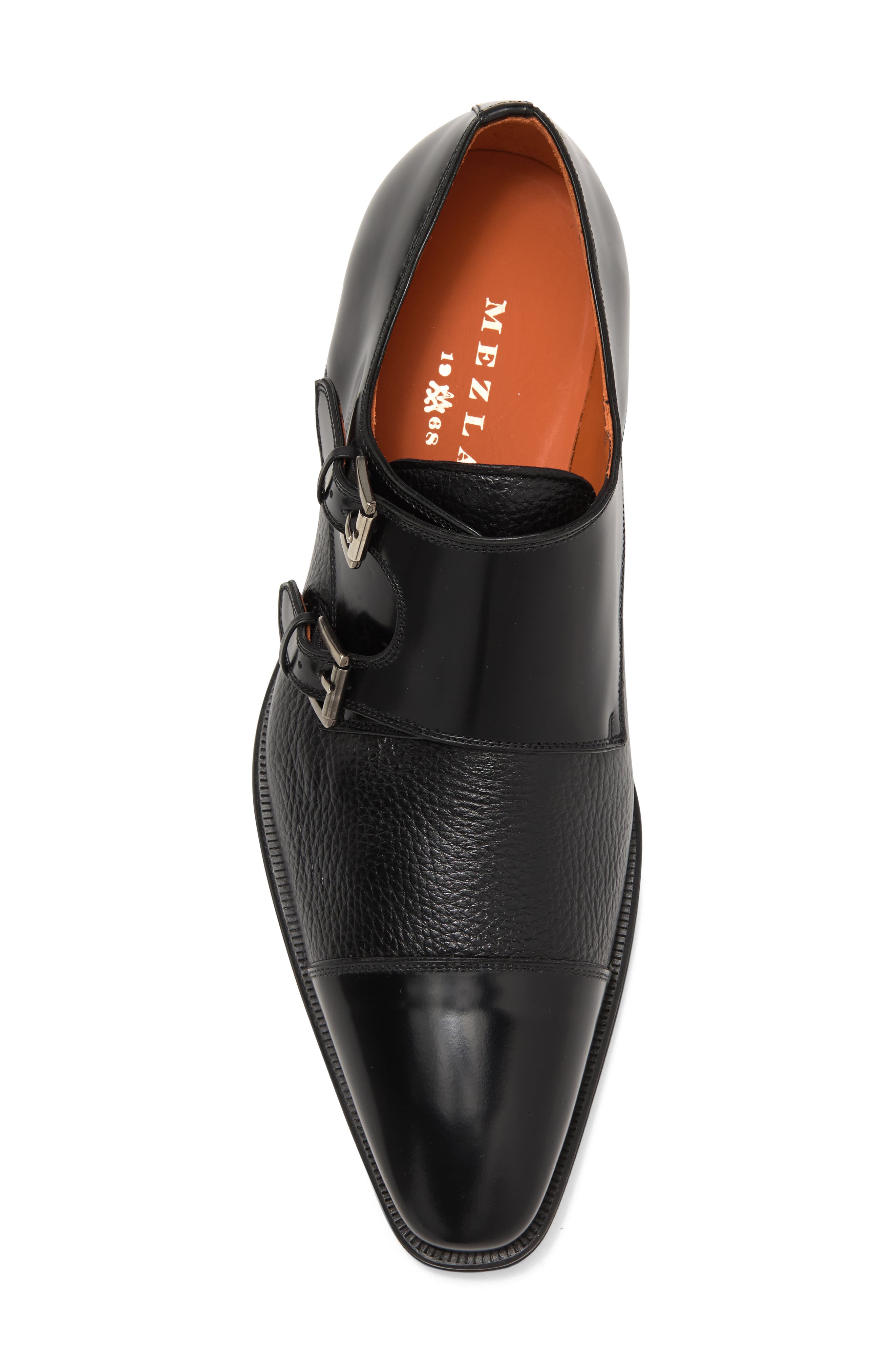 Mezlan Leather Double Monk Strap Shoe, Alternate, color, 