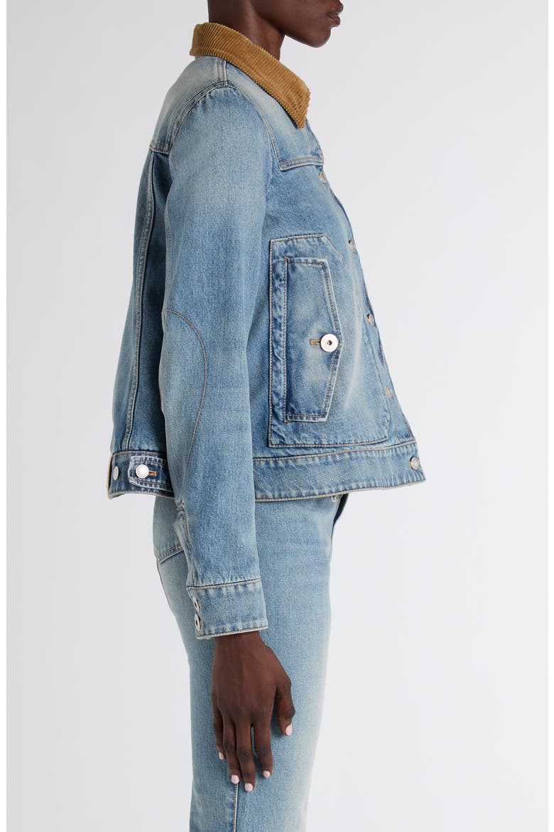 Boxy Denim Jacket, Alternate, color, ROYAL