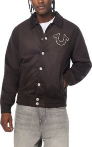 True Religion Logo Graphic Bomber Jacket