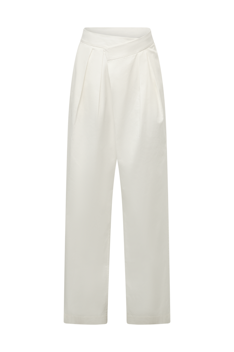 Leon Pant in Cotton Poplin, Alternate, color, White