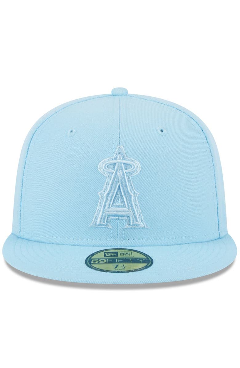New Era Men's New Era Light Blue Los Angeles Angels 2023 Spring Color Basic 59FIFTY Fitted Hat, Alternate, color,
