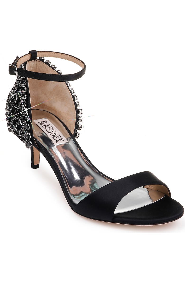 Badgley Mischka Collection Badgley Mischka Adora Embellished Kitten Heel Sandal, Main, color,
