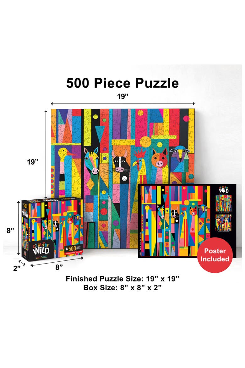 Fields of Color 500 Piece Puzzle, Alternate, color, Multicolor