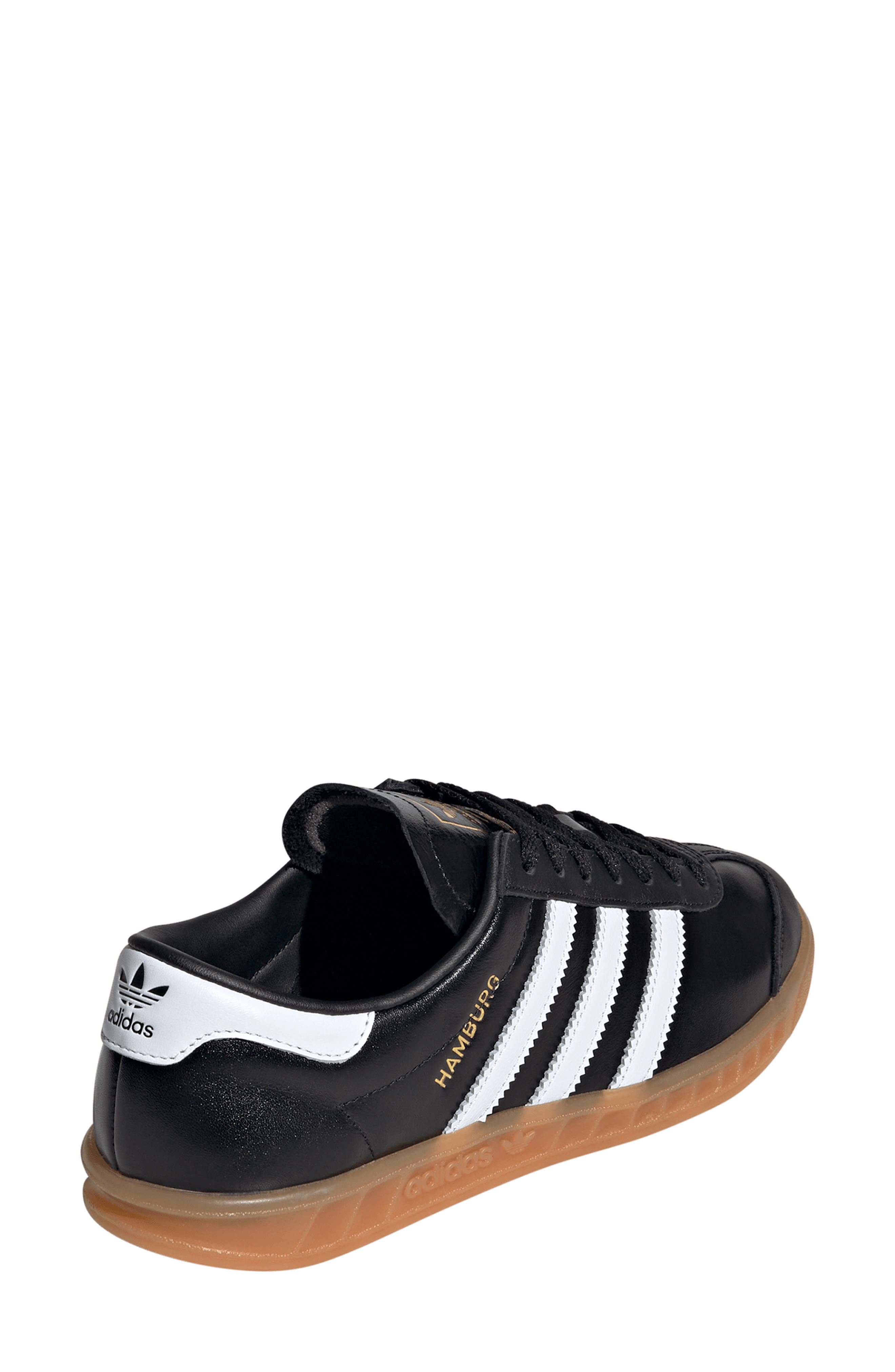 adidas Hamburg Sneaker, Alternate, color, Black/ White/ Gum