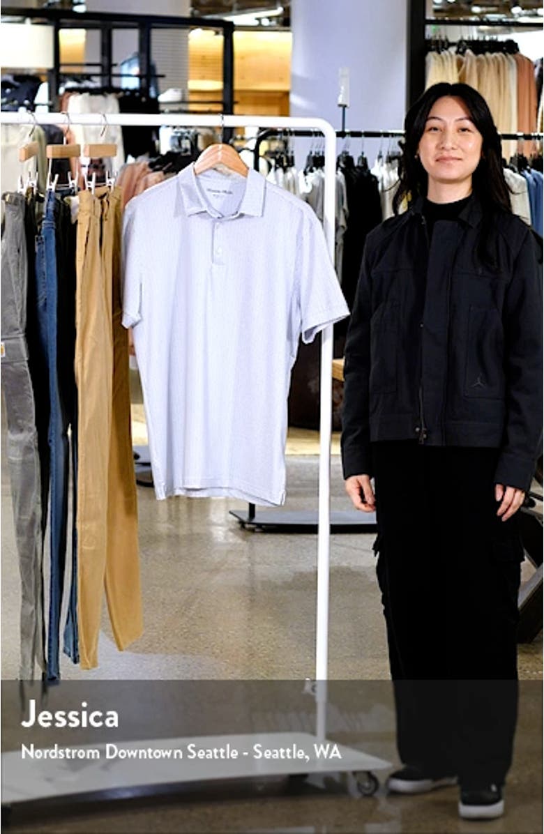 Versa Geo Pattern Performance Golf Polo, sales video thumbnail