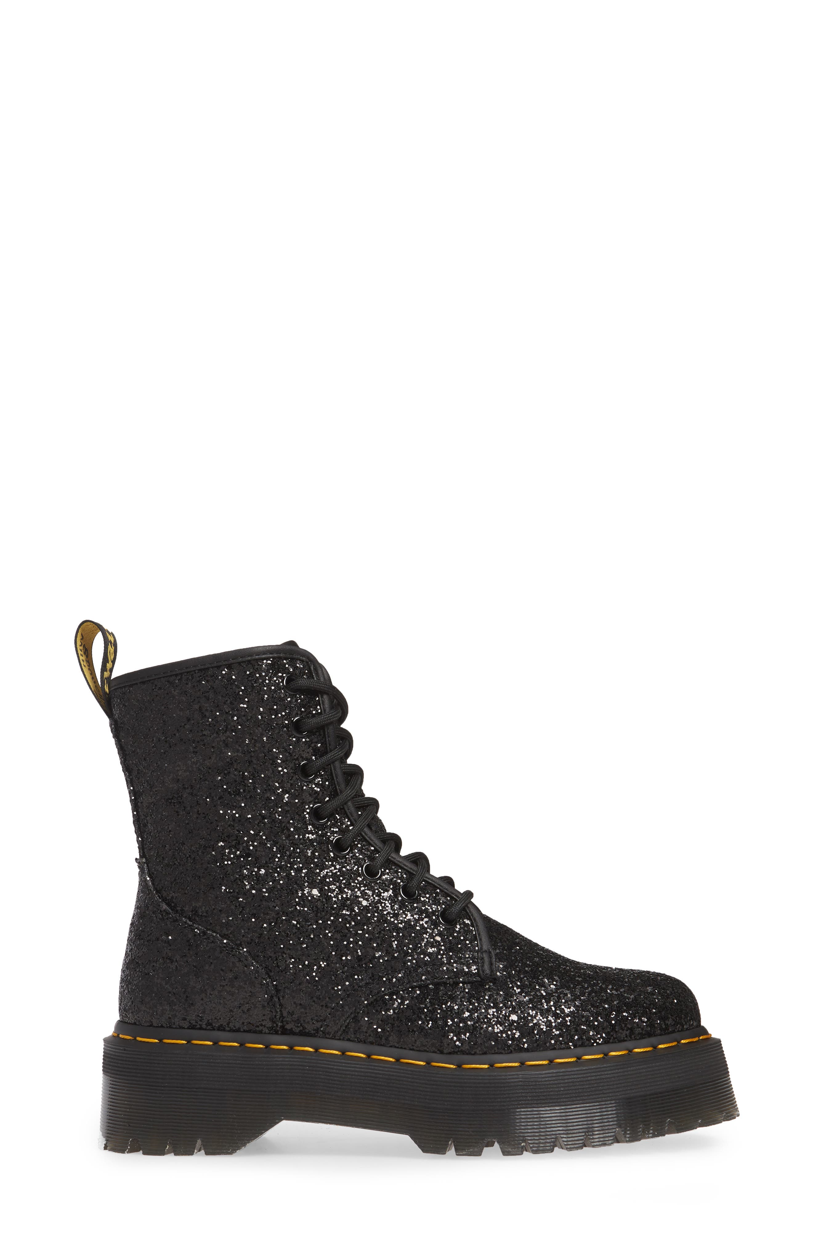 Dr. Martens Jadon Glitter Platform Boot, Alternate, color, 