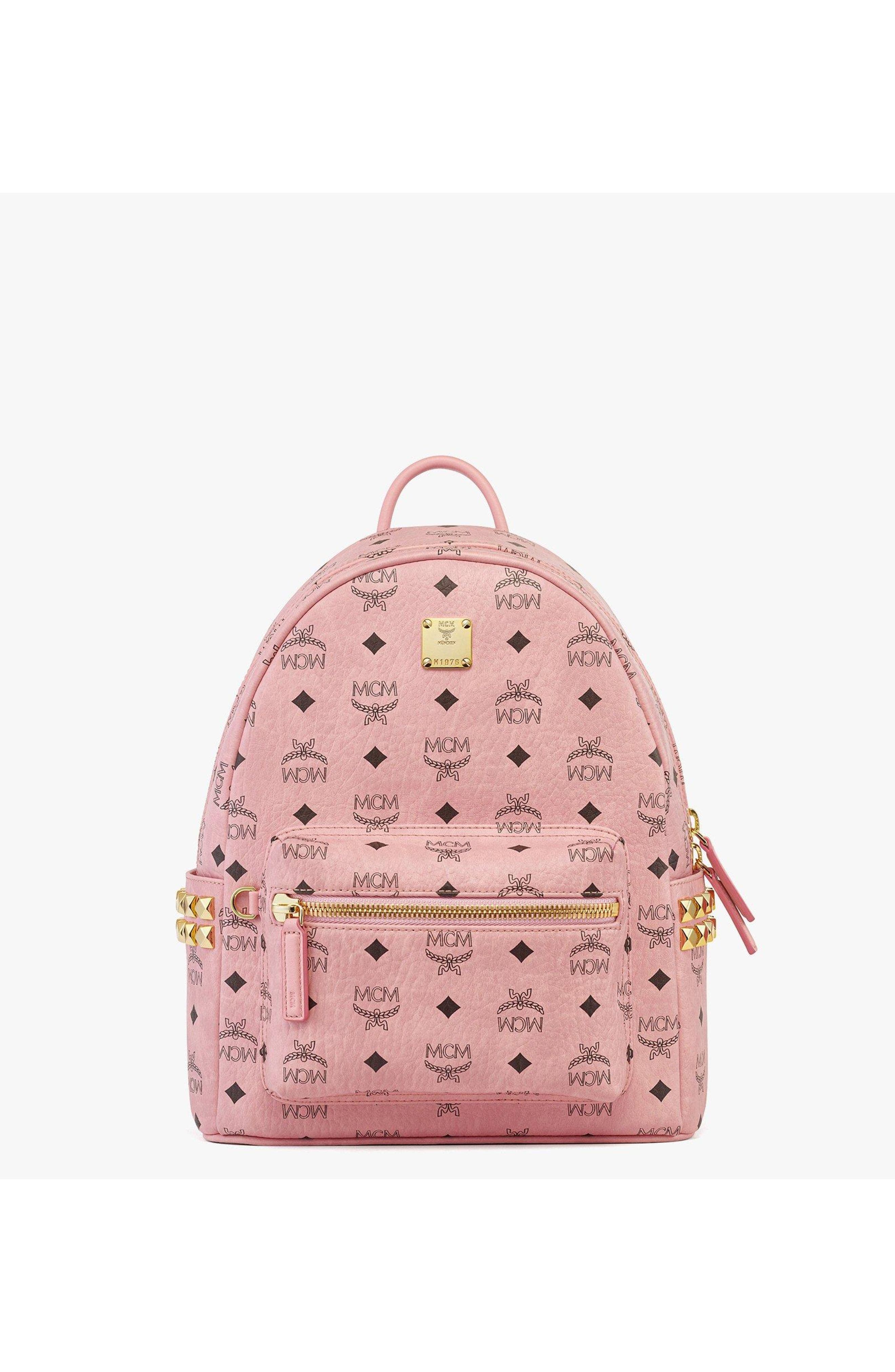 Small Stark Side Studs Backpack in Visetos, Main, color, Pink