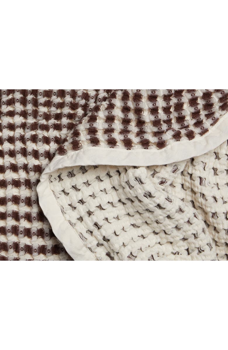 Parachute Waffle Cotton Throw Blanket, Alternate, color, Raisin