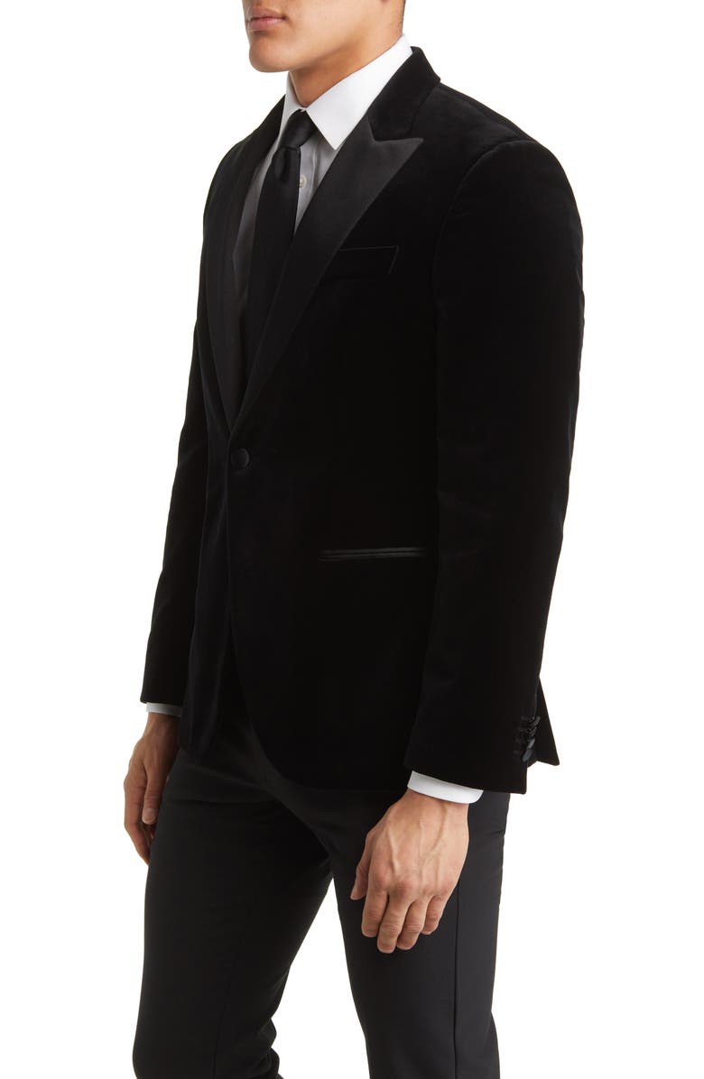 BOSS Hutson Cotton Velvet Dinner Jacket, Alternate, color,