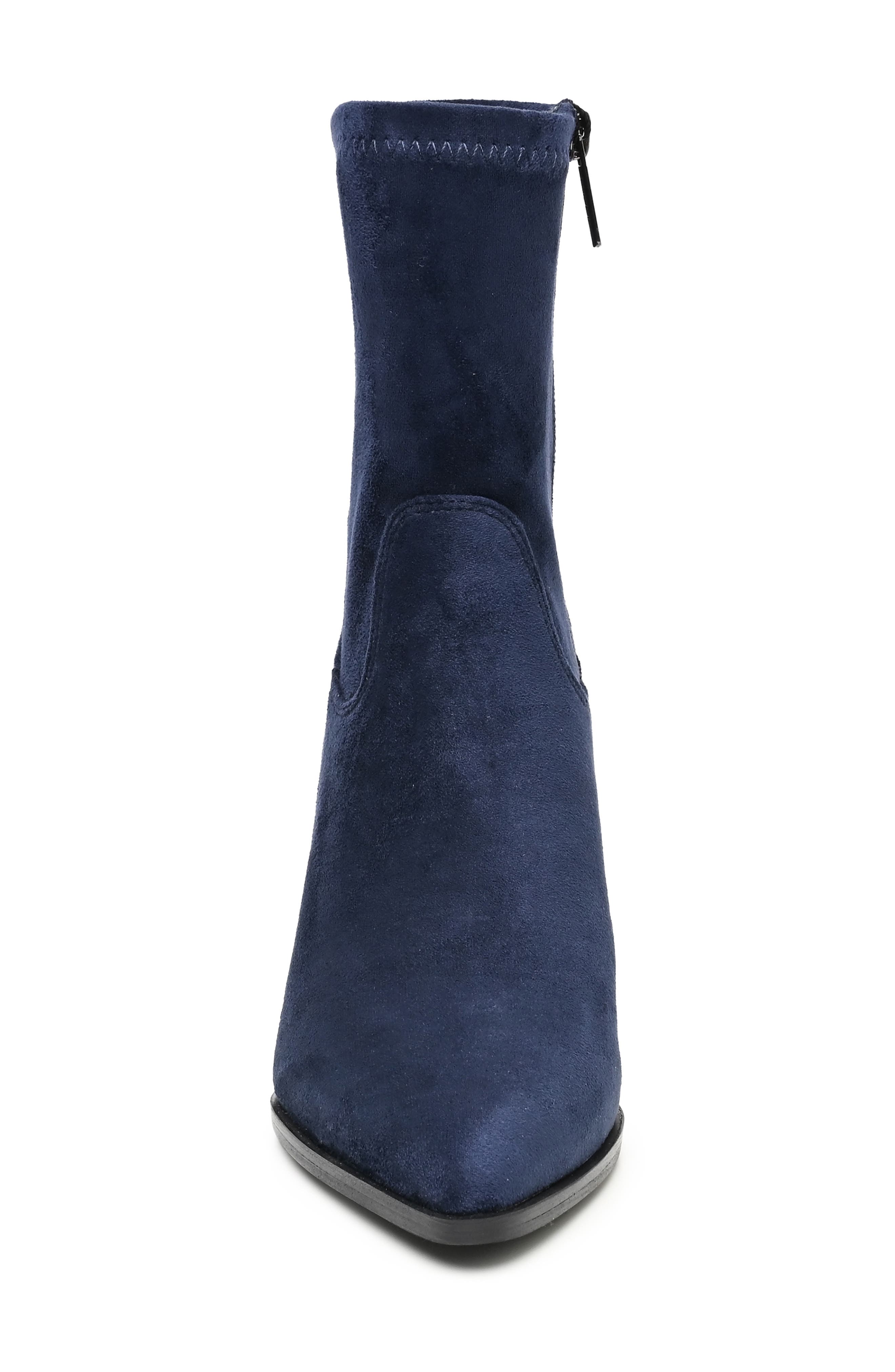 Dixon Pointed Toe Bootie, Alternate, color, NAVY MICRO