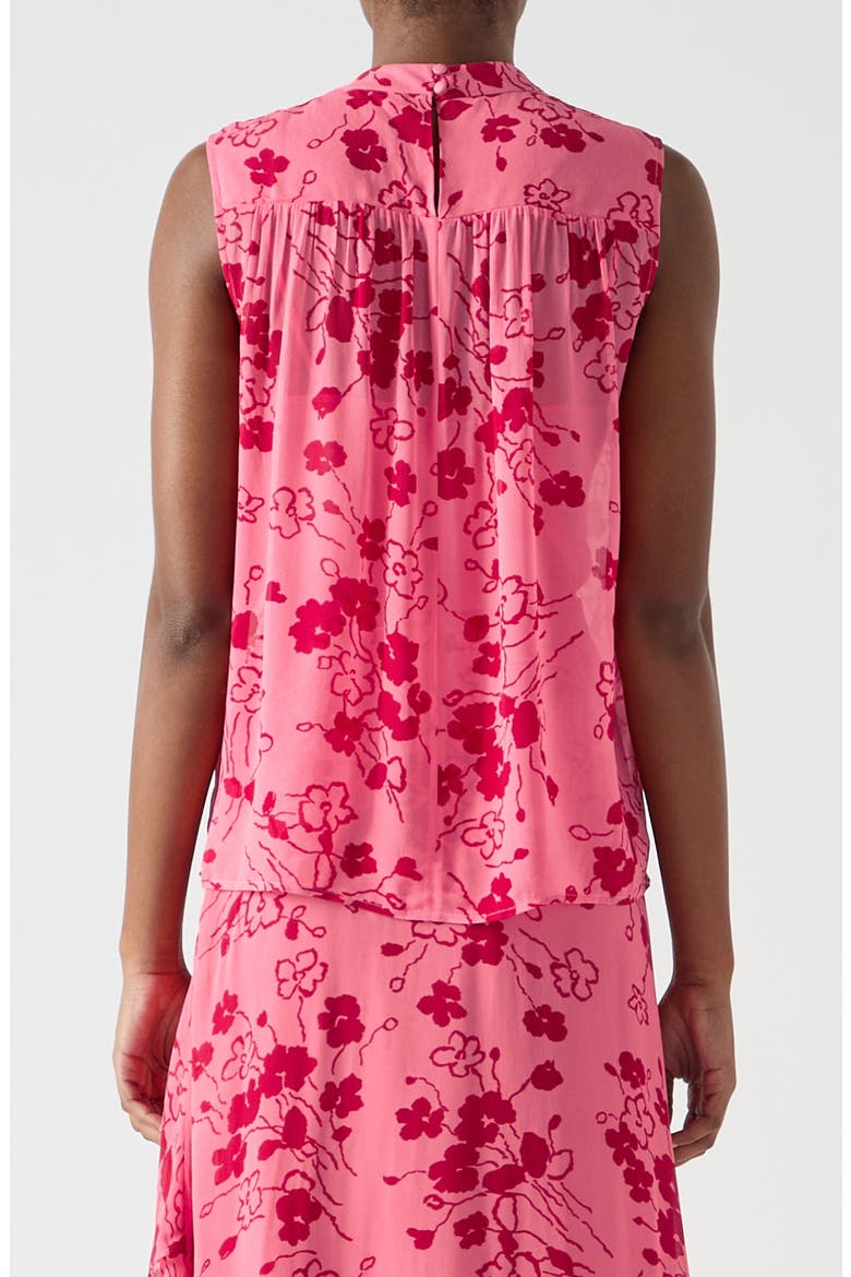 Rhoda Floral Georgette Top, Alternate, color, PINK