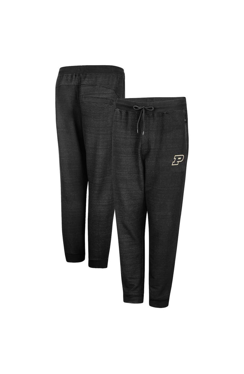 COLOSSEUM Men's Colosseum Black Purdue Boilermakers Challenge Accepted Jogger Lounge Pants, Alternate, color, 