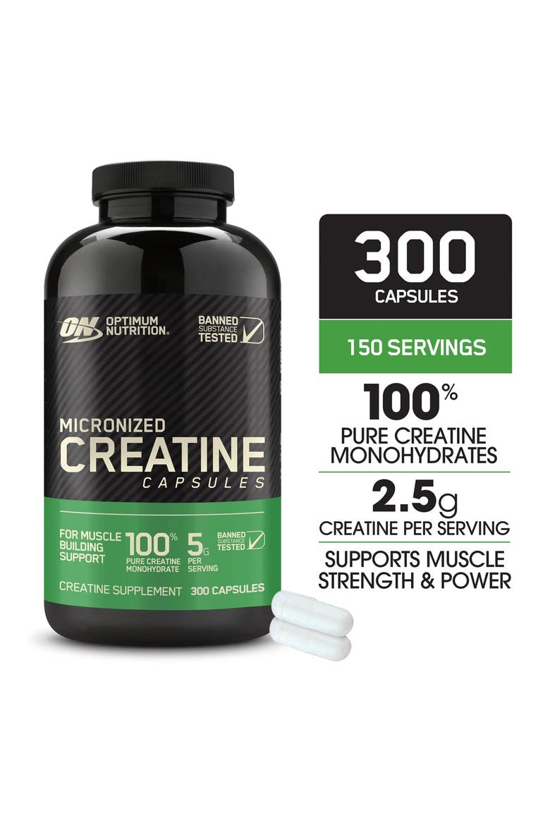 Micronized Creatine Monohydrate Capsules, Keto Friendly, 2500mg, 300 Capsules, Main, color, None