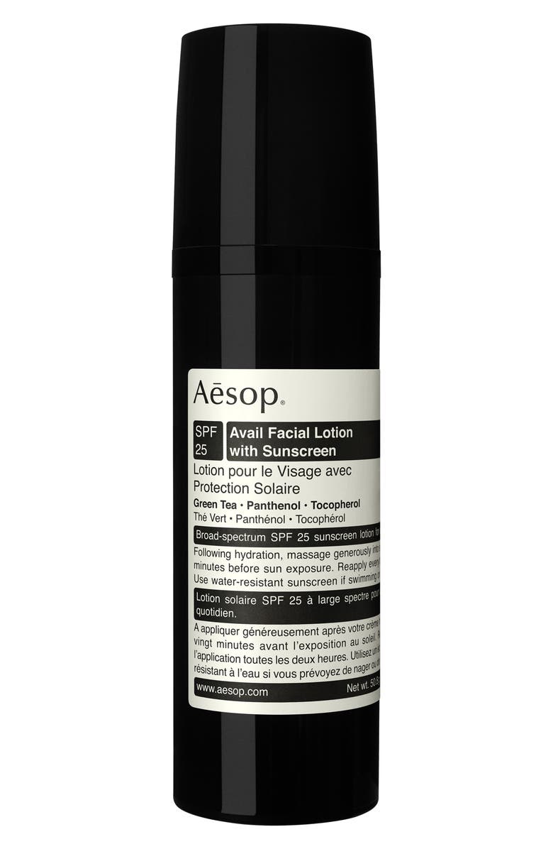 Aesop Avail Facial Lotion with Sunscreen SPF 25, Main, color,
