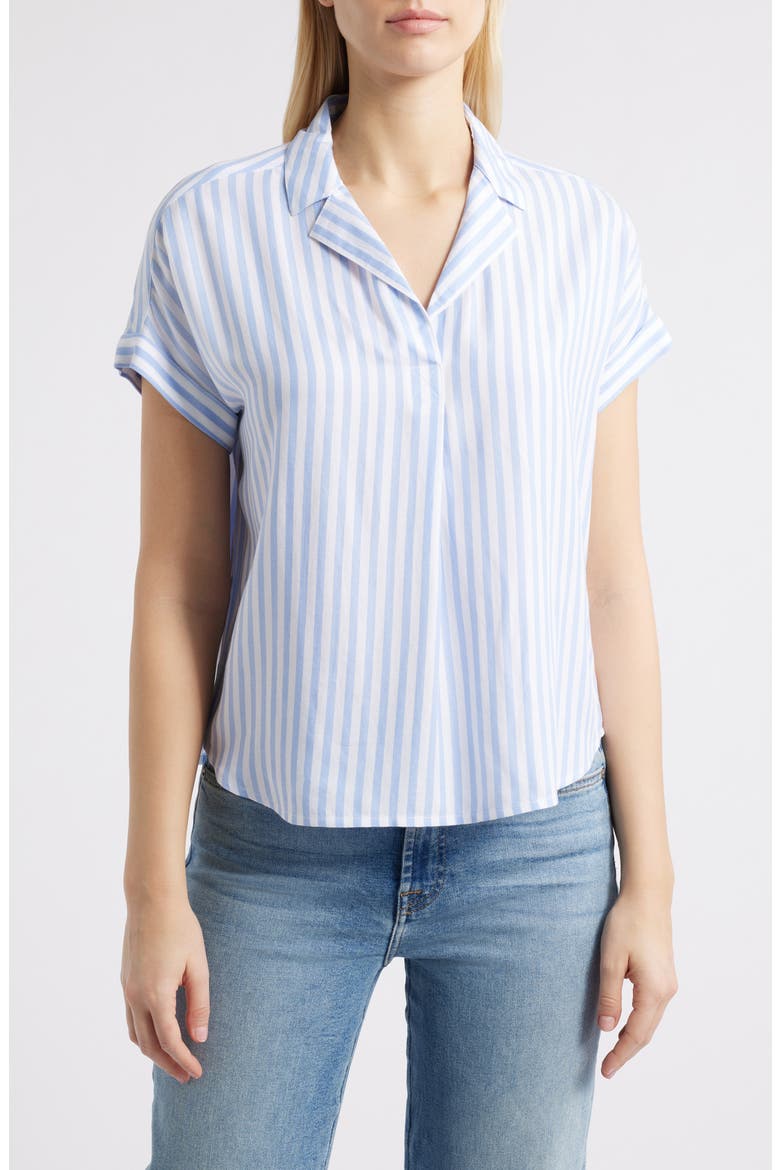 Denise Stripe Shirt, Main, color, MOSCOW LILAC