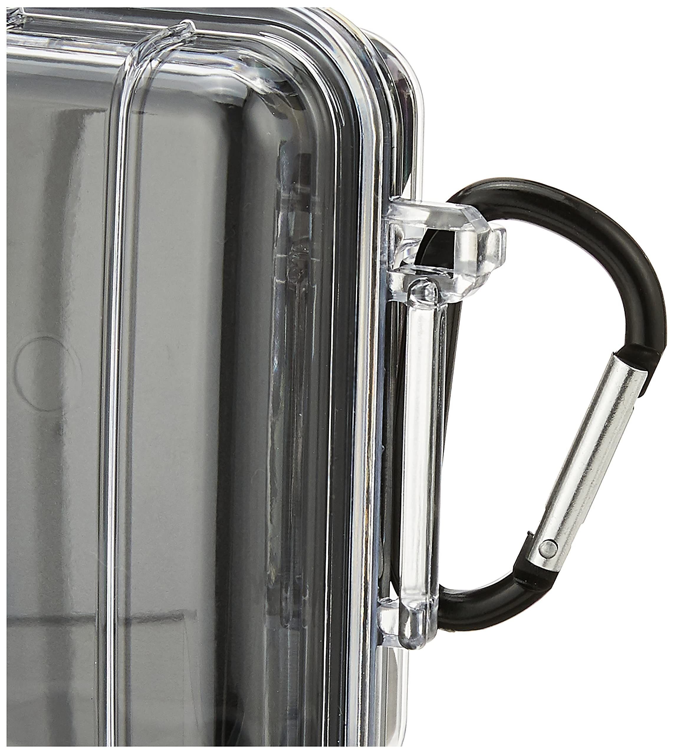 Pelican 1040 Micro Case for iPhone, Cell Phone, GoPro, Camera, and More, Alternate, color, Black/Clear