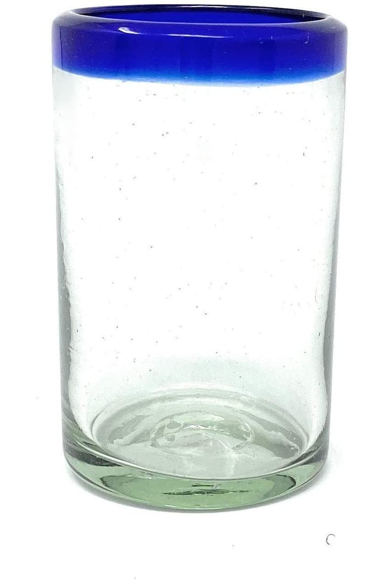 Rim Juice Glasses - Set of 6, Alternate, color, Cobalt Rim