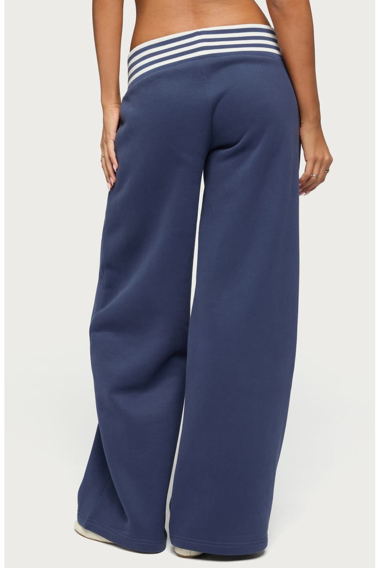 Eloura Stripe Waist Low Rise Sweatpants, Alternate, color, NAVY