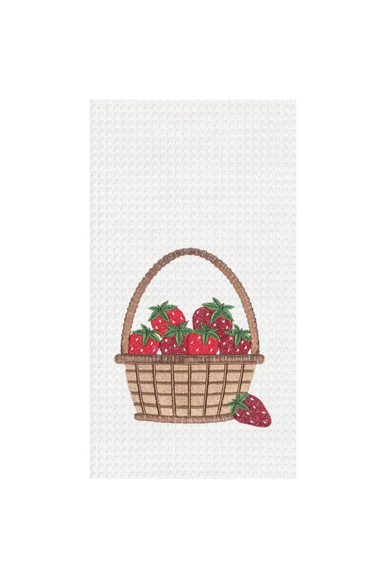 Strawberry Basket Towel, Main, color, Red