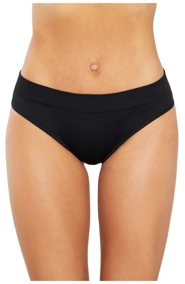 LDMA Low Hide Ribbed Thong, Alternate, color, Black