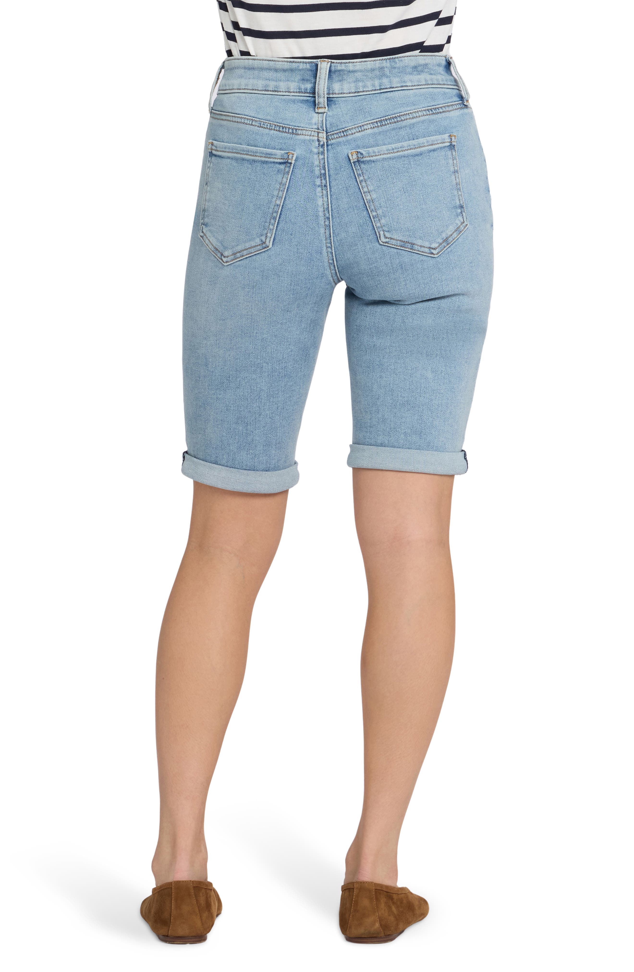 Briella Cuff Denim Shorts - image 2