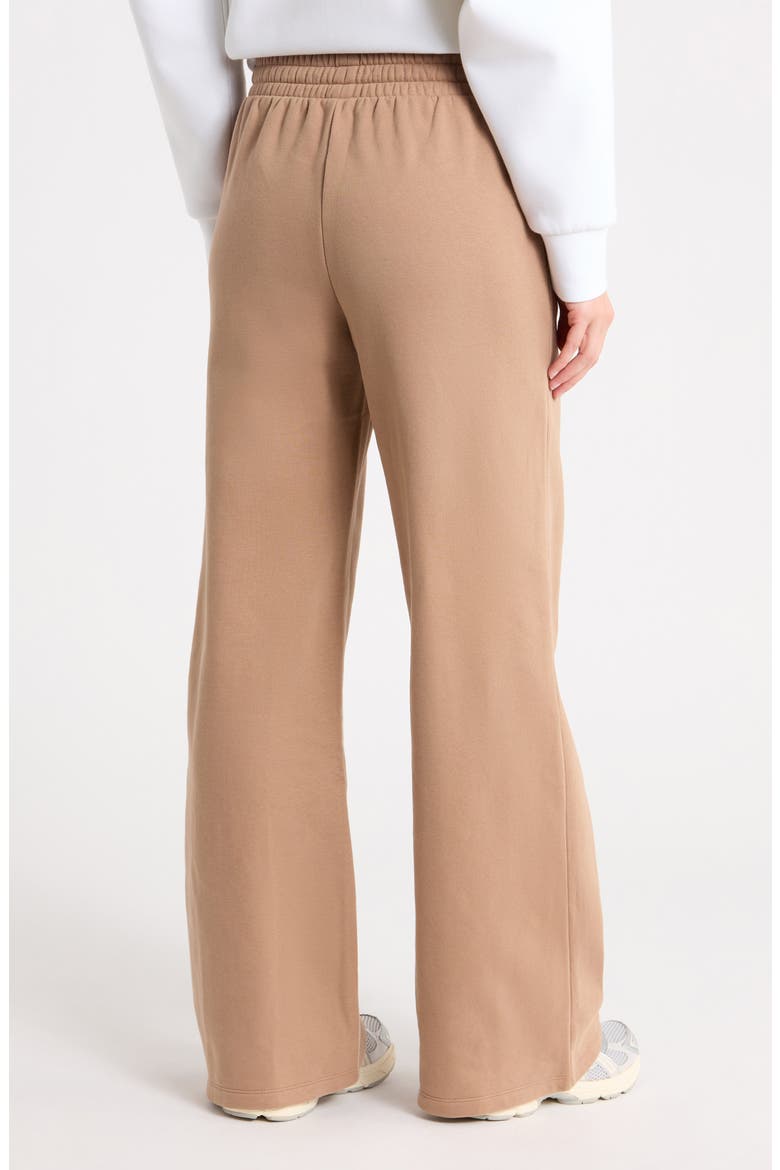 LuxeFleece Pintuck Wide Leg Pants, Alternate, color, DESERT SAND