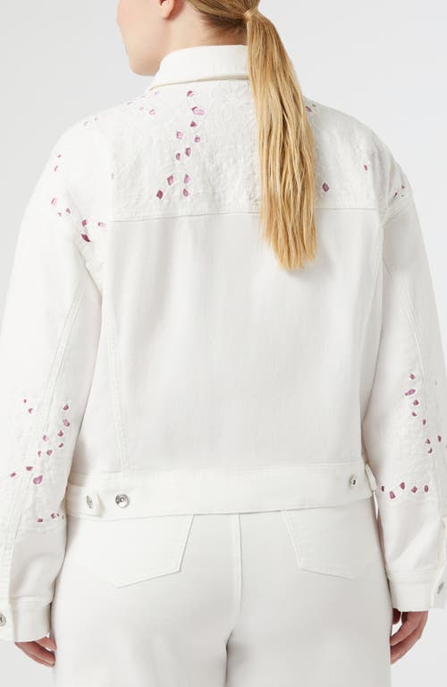 MARINA RINALDI MARINA RINALDI UMICO EMBROIDERED CROP DENIM JACKET 