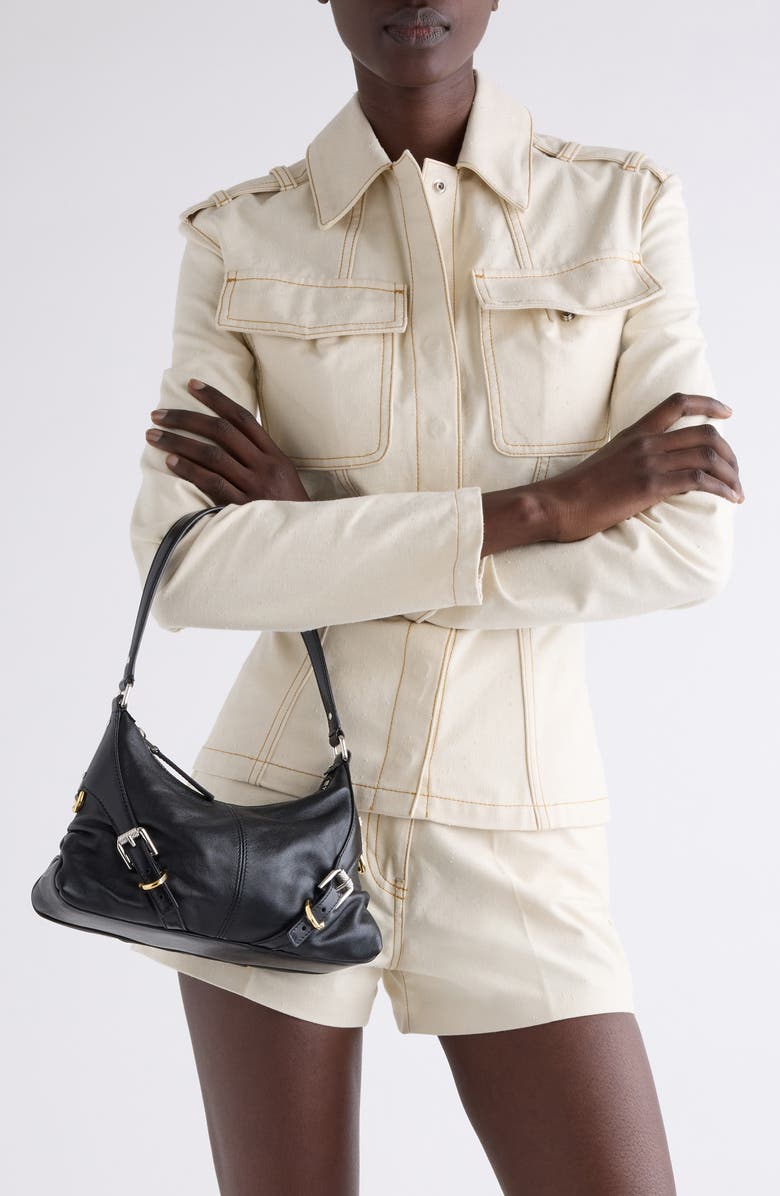 Givenchy Voyou Harness Leather Shoulder Bag, Alternate, color,